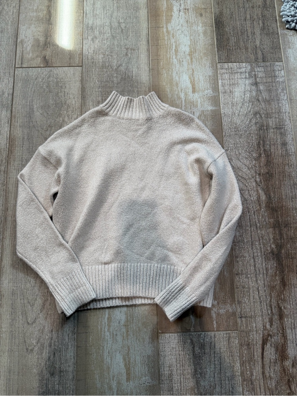 Bershka Cream Mock Neck Women's Sweater